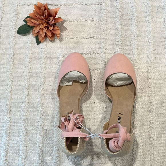 ANNE KLEIN Zelda Wedges Blush Baby Pink Sandals Espadrille- Size 11 - Picture 8 of 12